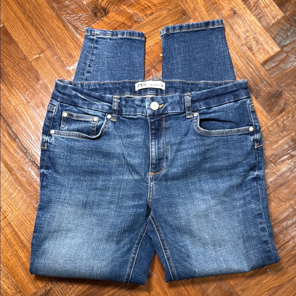 ZARA Mid-Rise Skinny Jeans - Blue Wash | Size 12 (EUR 44 / MEX 34)